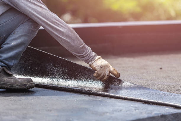 Professional Basement Waterproofing technician working in Maribel, WI